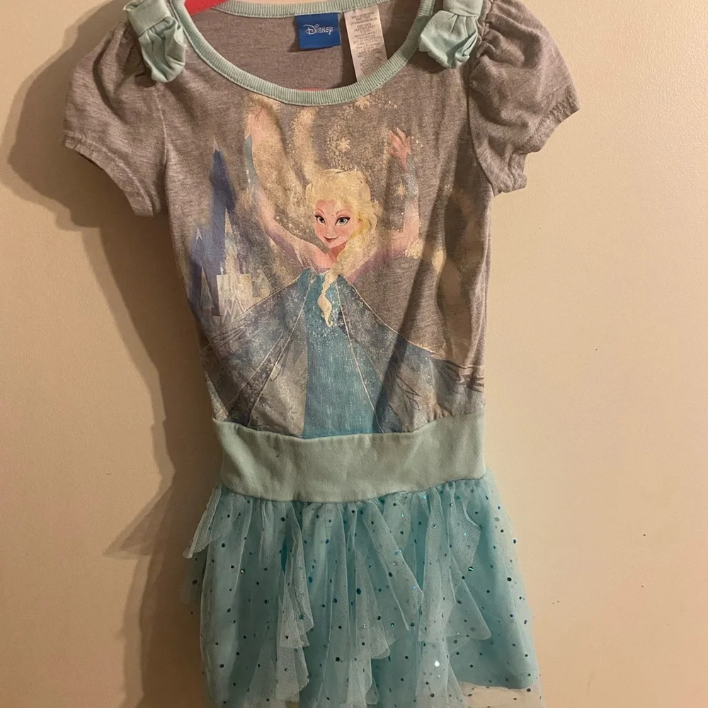 Disney Frozen Elsa girls sparkle tutu dress‎ sz XS 4-5